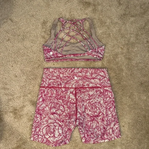 RARE Lululemon Floral Bloom White Star Ruby Set - Size 8/10 - Picture 3 of 5